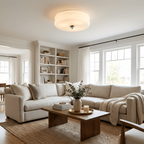 Blanke Loftlampe med Etager - Rundet