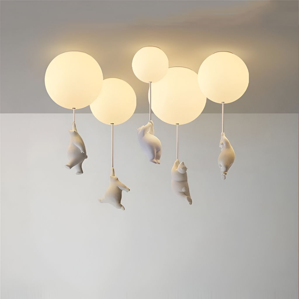 Ballonbjørn Loftlampe - Børneværelse Dekoration