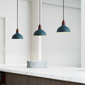 Petroleum Blå Oak Pendel - Moderne Køkkenlampe