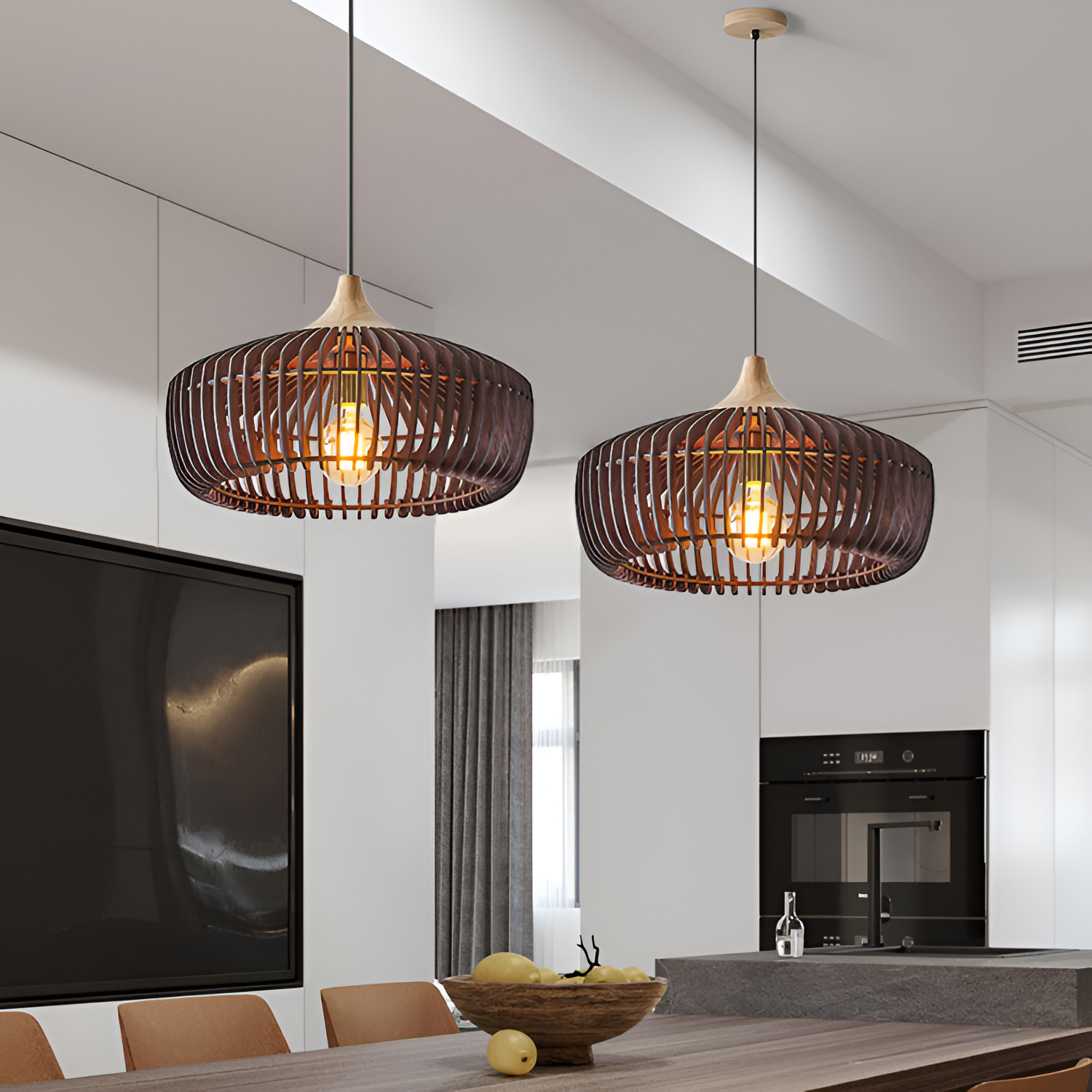 Lampe med lameller Geometrisk Pendel – Arkitektonisk