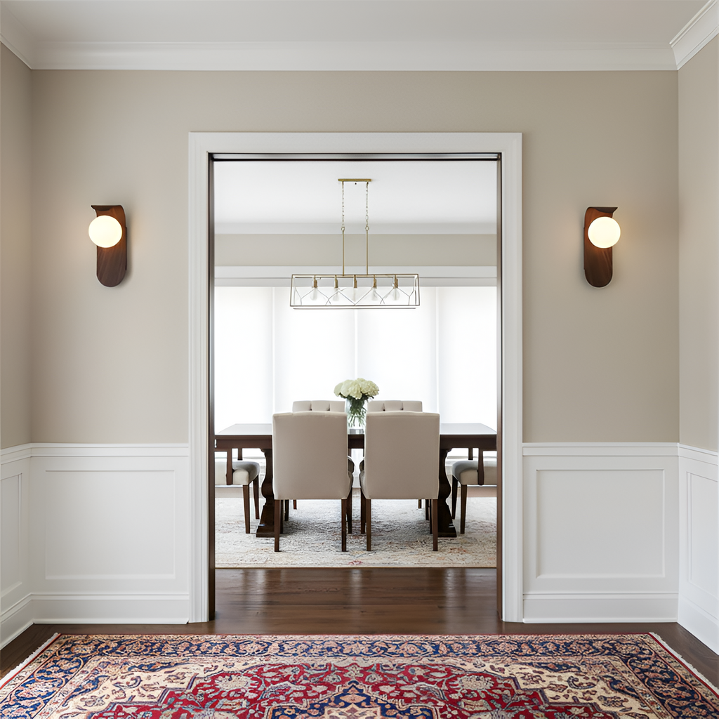 Minimalistisk buet væglampe – Art Deco-stil