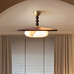 Skulpturel Alabast Loftlampe - Moderne
