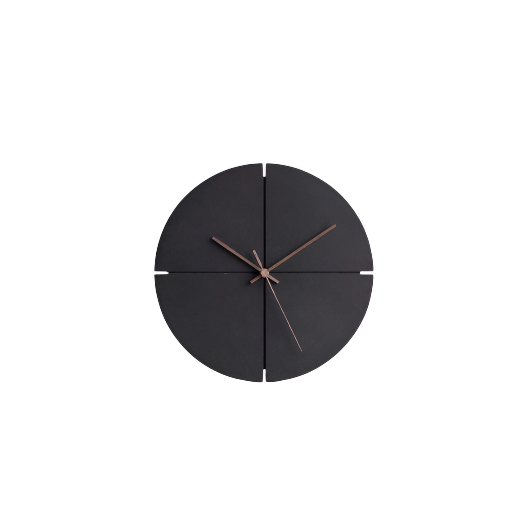 Geometrisk Lydløst Vægur - Minimalistisk