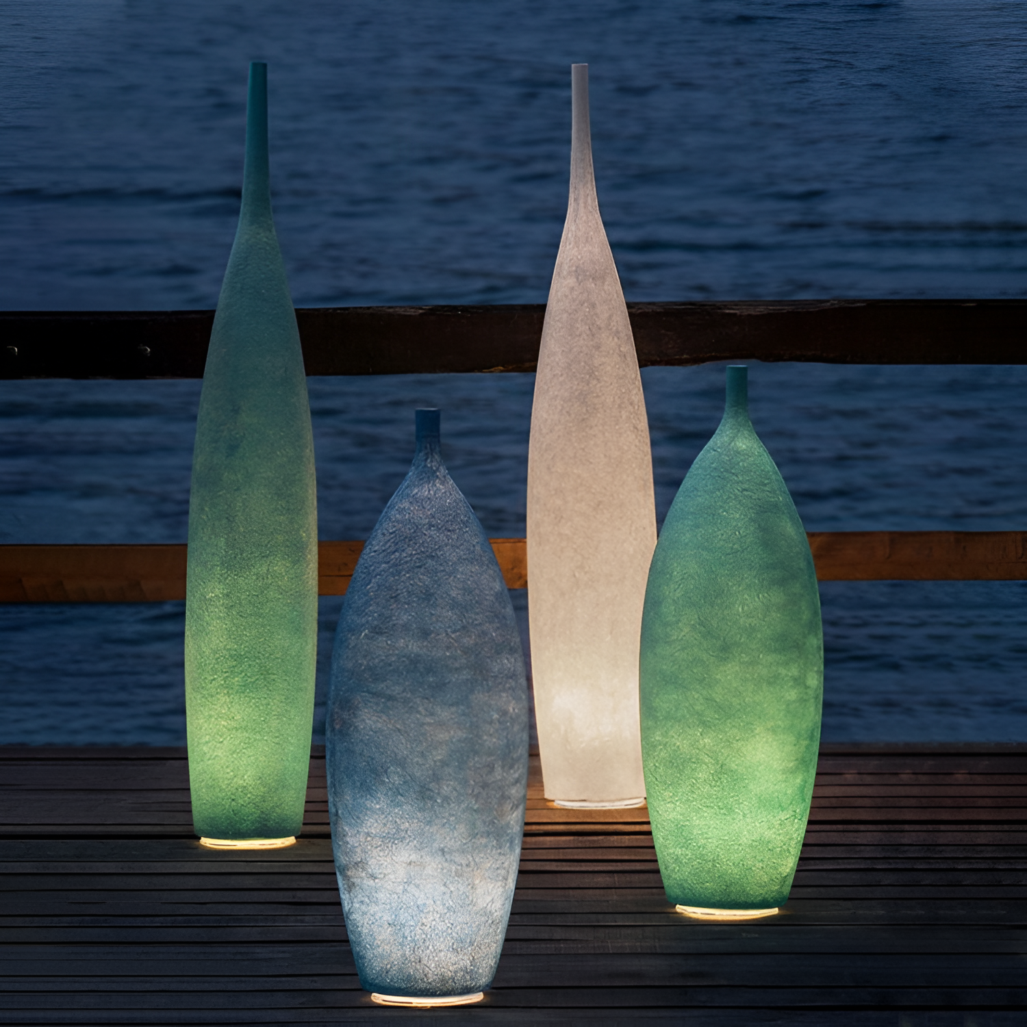 Tekstureret minimalistisk gulvlampe - Abstrakt
