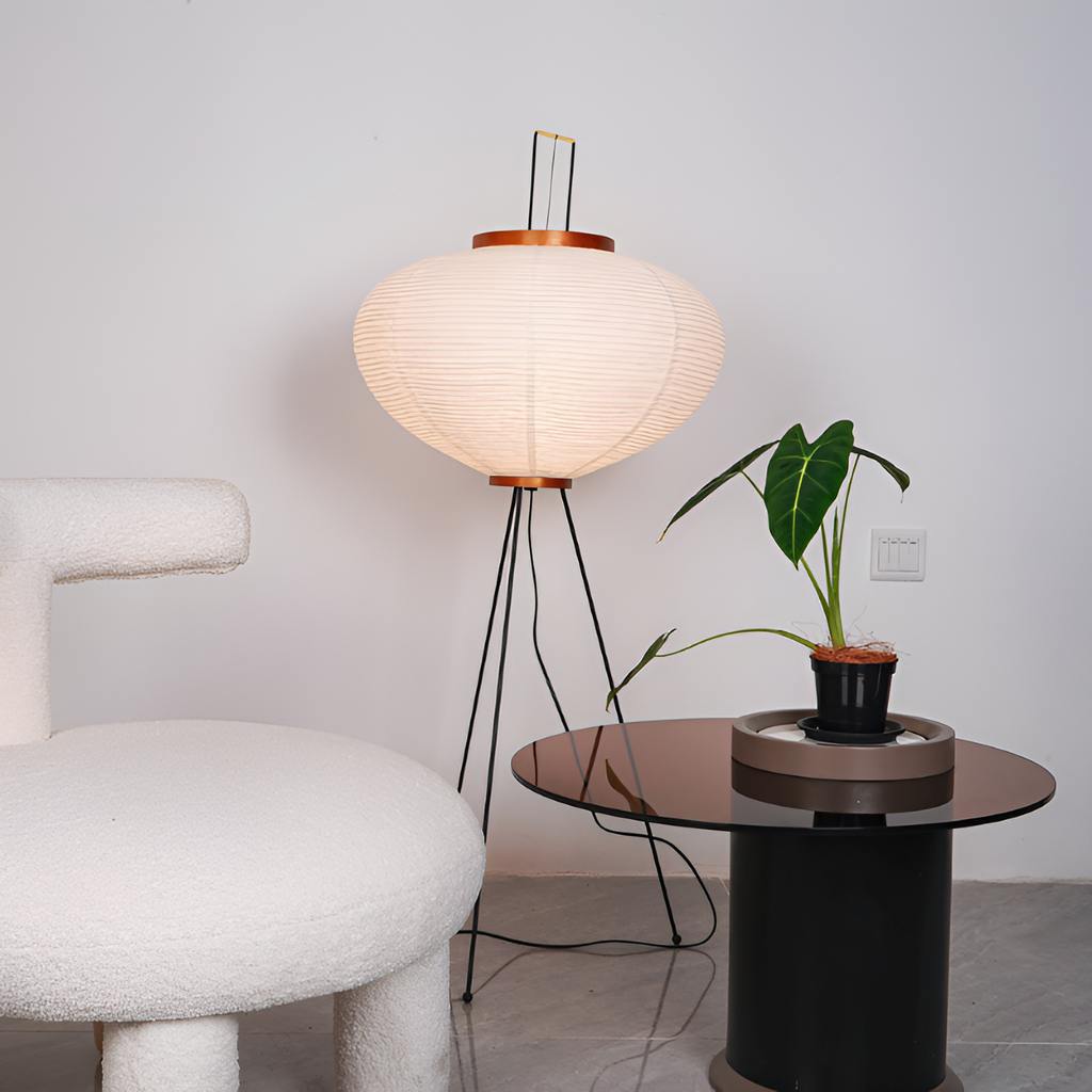 Geometrisk Papirlampe i Washi - Minimalistisk