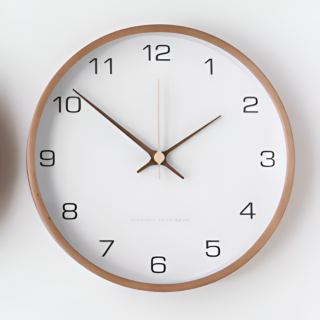 Minimalistisk Rundt Vægur - Analog