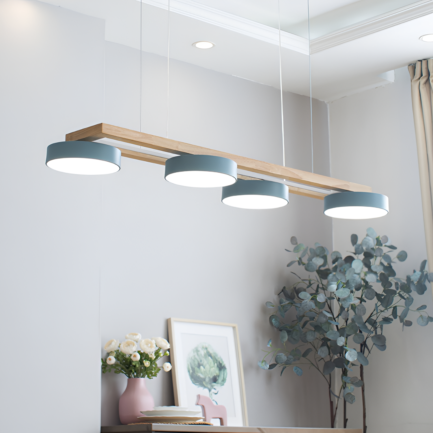 Nordisk Lineær Lysekrone - Minimalistisk