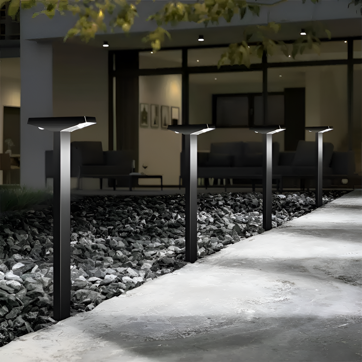 Minimalistisk Solcelledrevet Sti-lampe - Justerbar