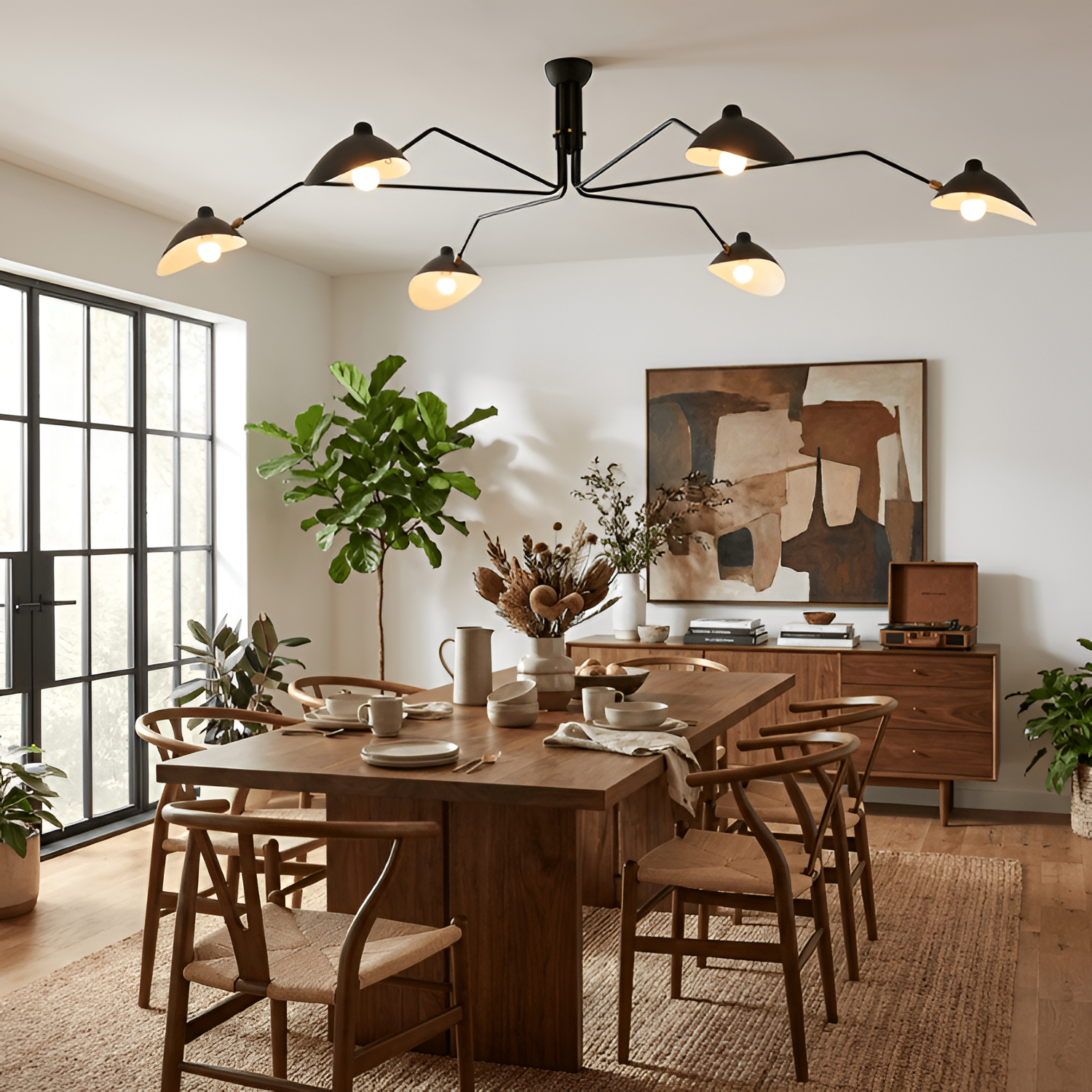 Moderne Lysekrone Med Flere Arme - Justerbar Belysning