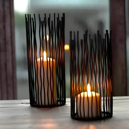 Abstrakt minimalistisk lysestage - Lodret tråd