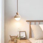 Minimalistisk Travertin Pendel - Snoet Ledning