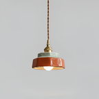 Håndmalet Keramisk Pendellampe - Terracotta Køkkendekor