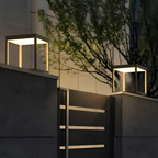 Geometrisk Solcellelampe til Udendørsbrug - Minimalistisk
