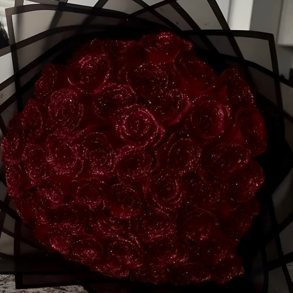 Skinnende Konserveret Blomsterbuket - Dekorativt Arrangement