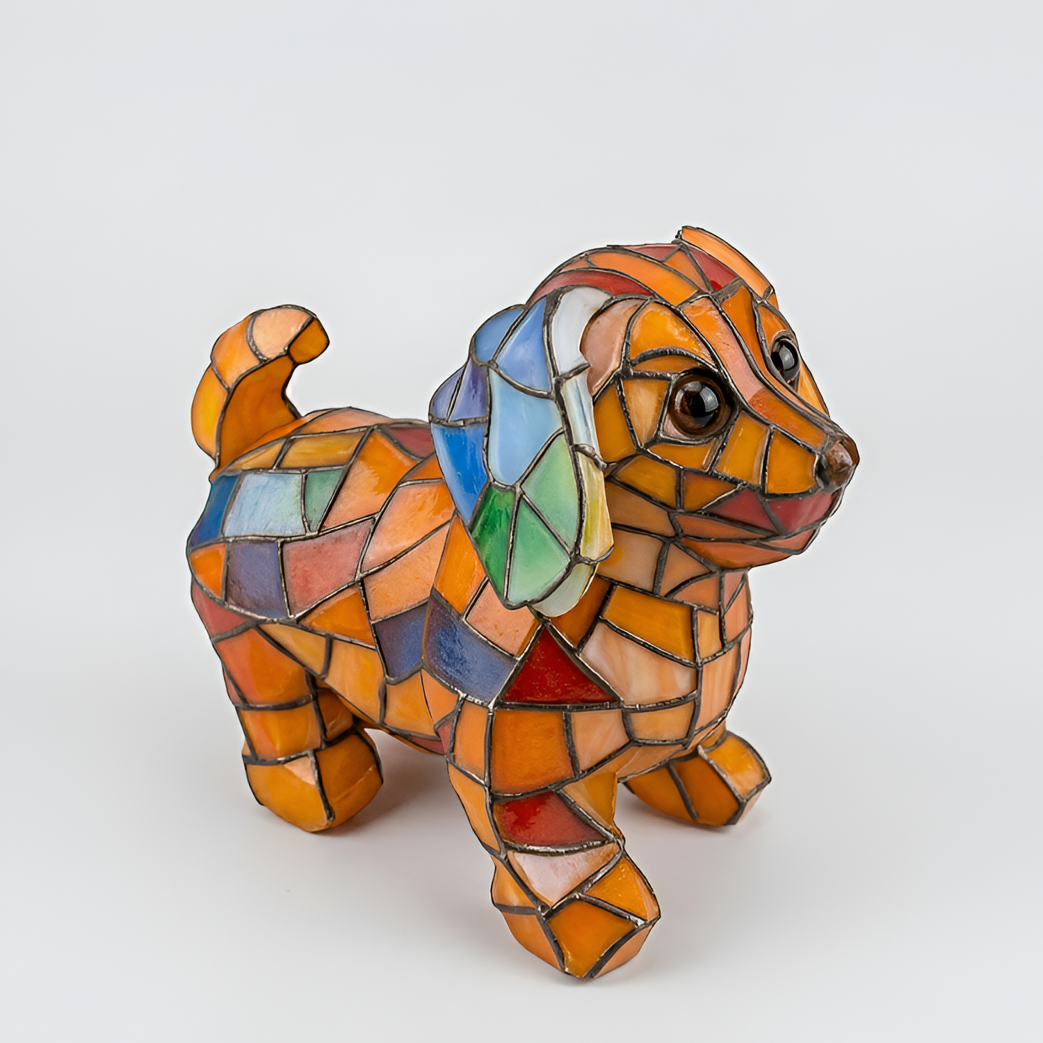 Mosaik Dachshund Lampe - Kunstnerisk Hundefigur til Hjemmet