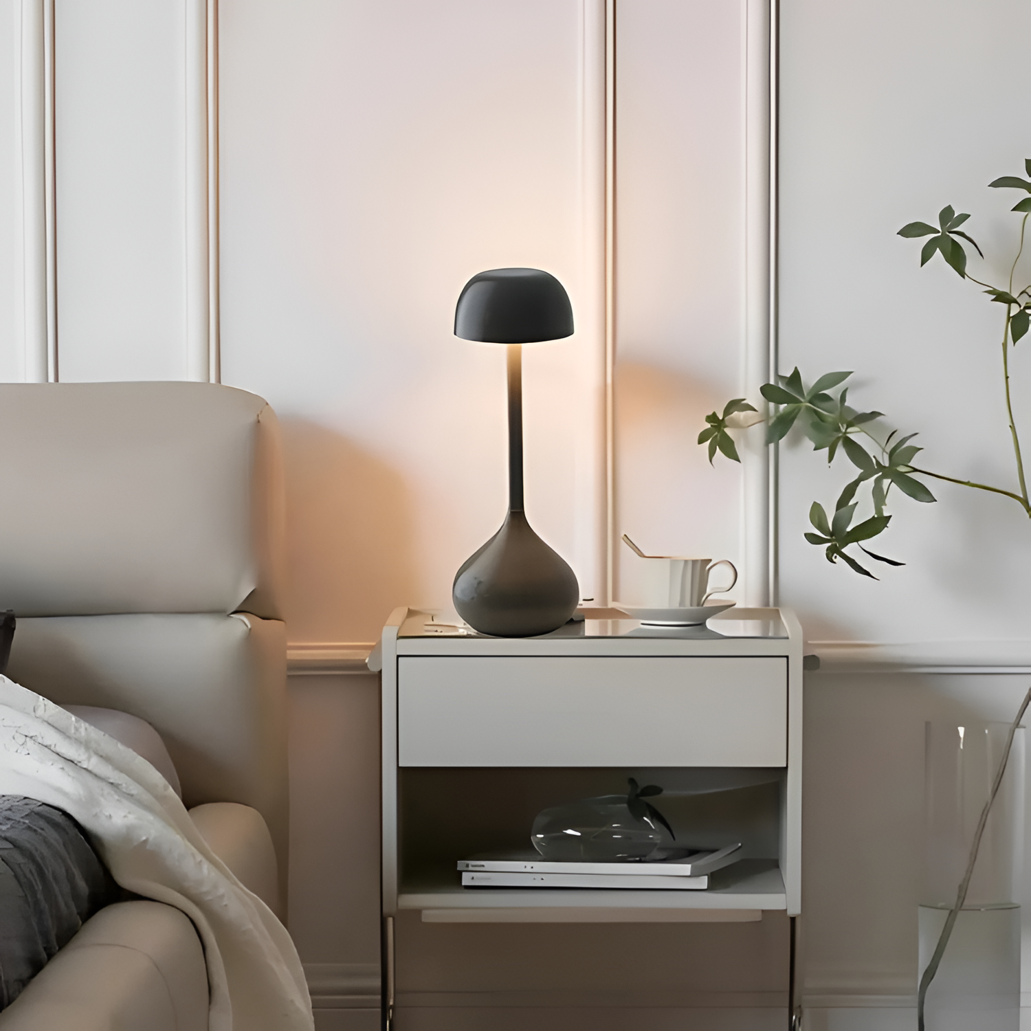 LunaGlow - Trådløs Dæmpbar LED Bordlampe