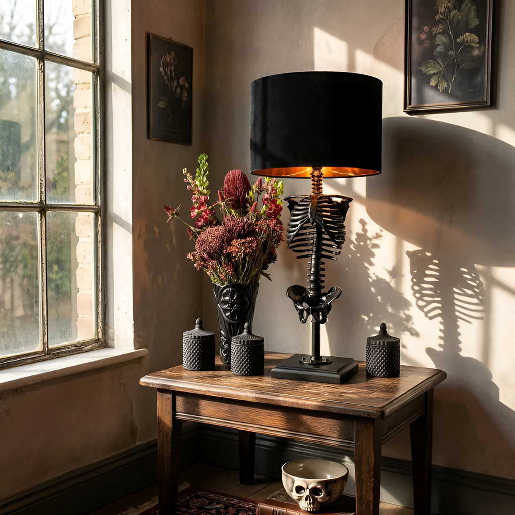 Skelet Brystkasse Bordlampe - Gotisk Boligindretning