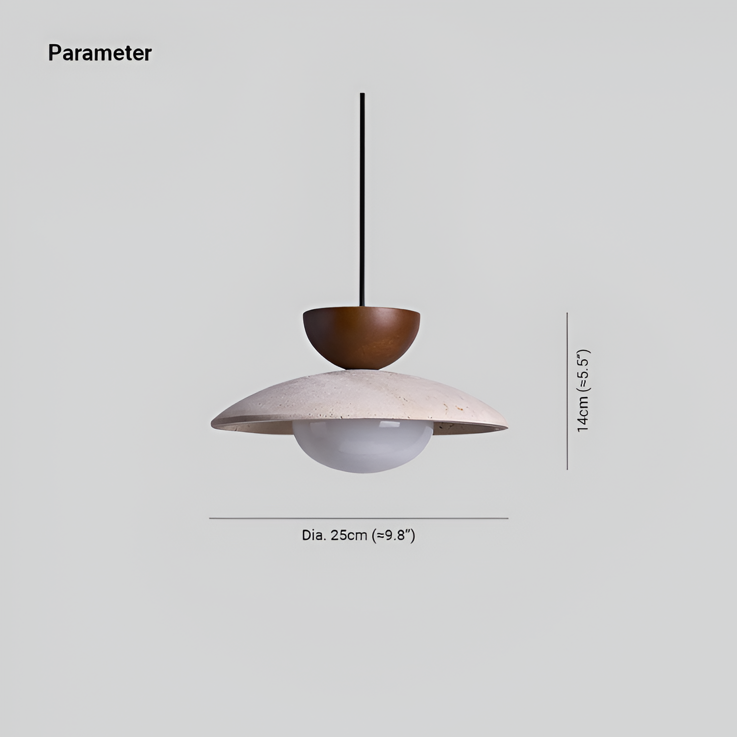 Tekstureret Industriel Pendel – Geometrisk