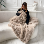 Plysset Tekstureret Plaid - Taupe