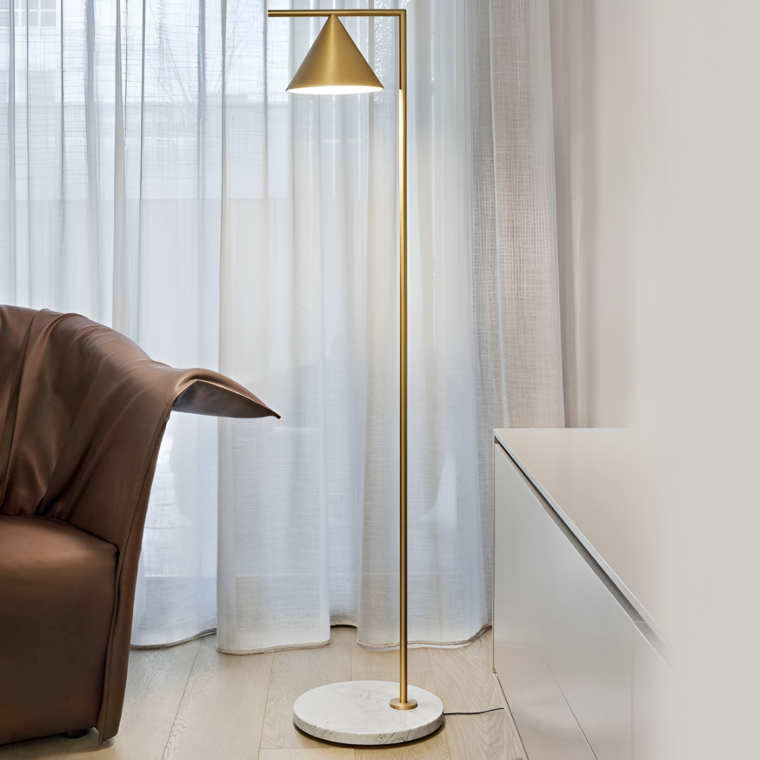Moderne Geometrisk Gulvlampe - Justerbar