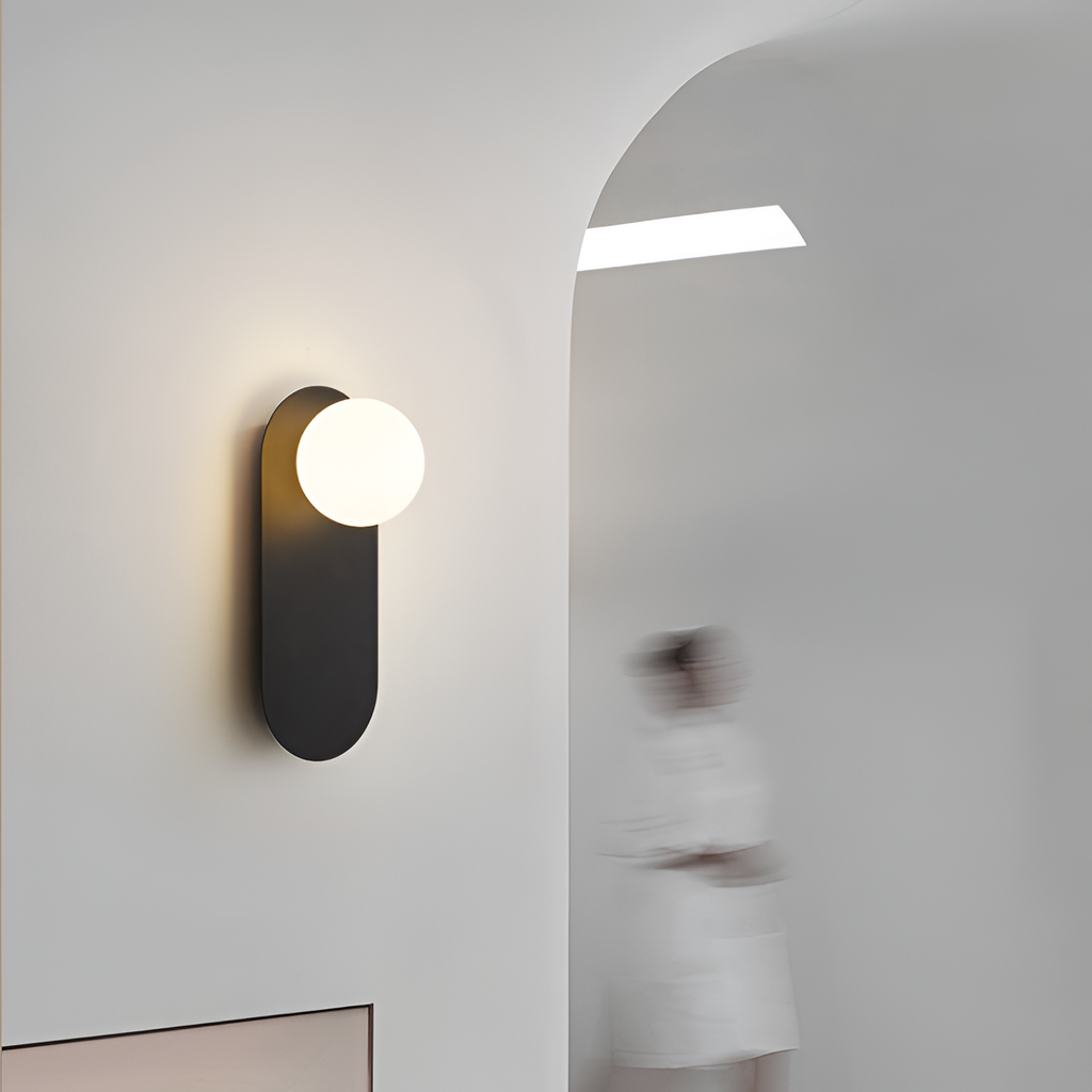 Minimalistisk Oval Væglampe - Nordisk Stil