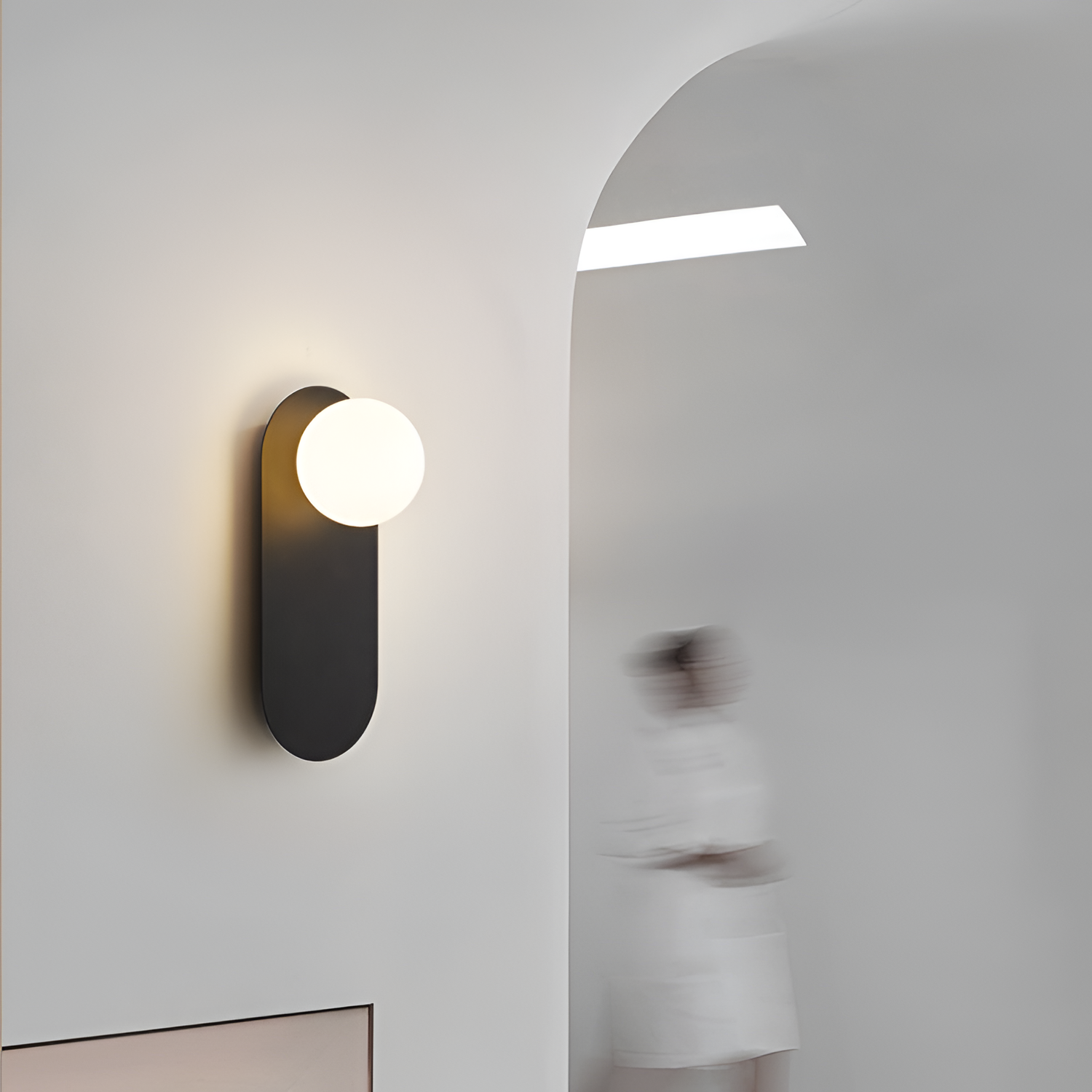 Minimalistisk Oval Væglampe - Nordisk Stil