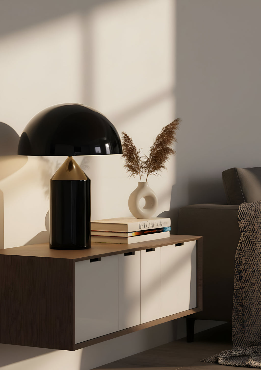 Soveværelsesbordlampe | Geometrisk design
