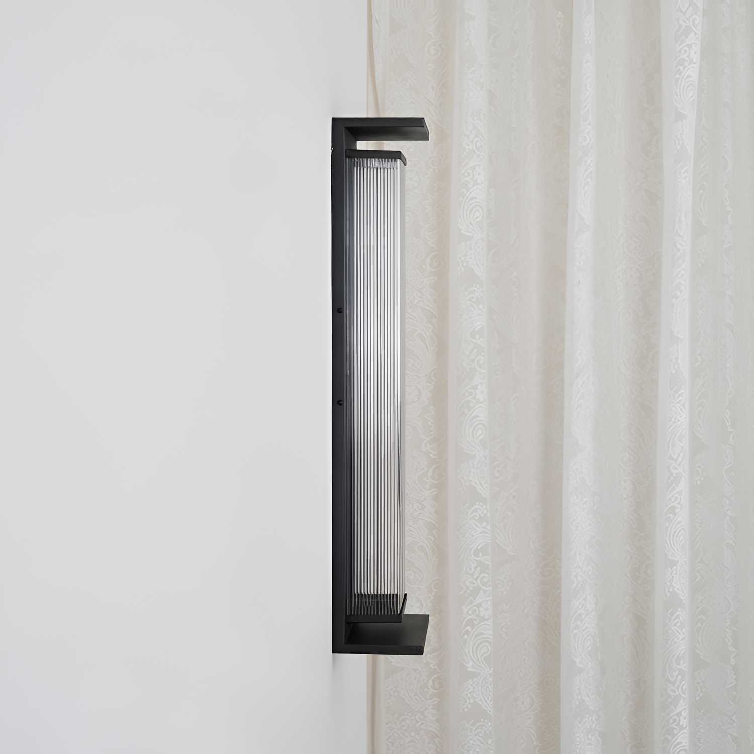 Rillet Lineær Solenergi Væglampe - Minimalistisk