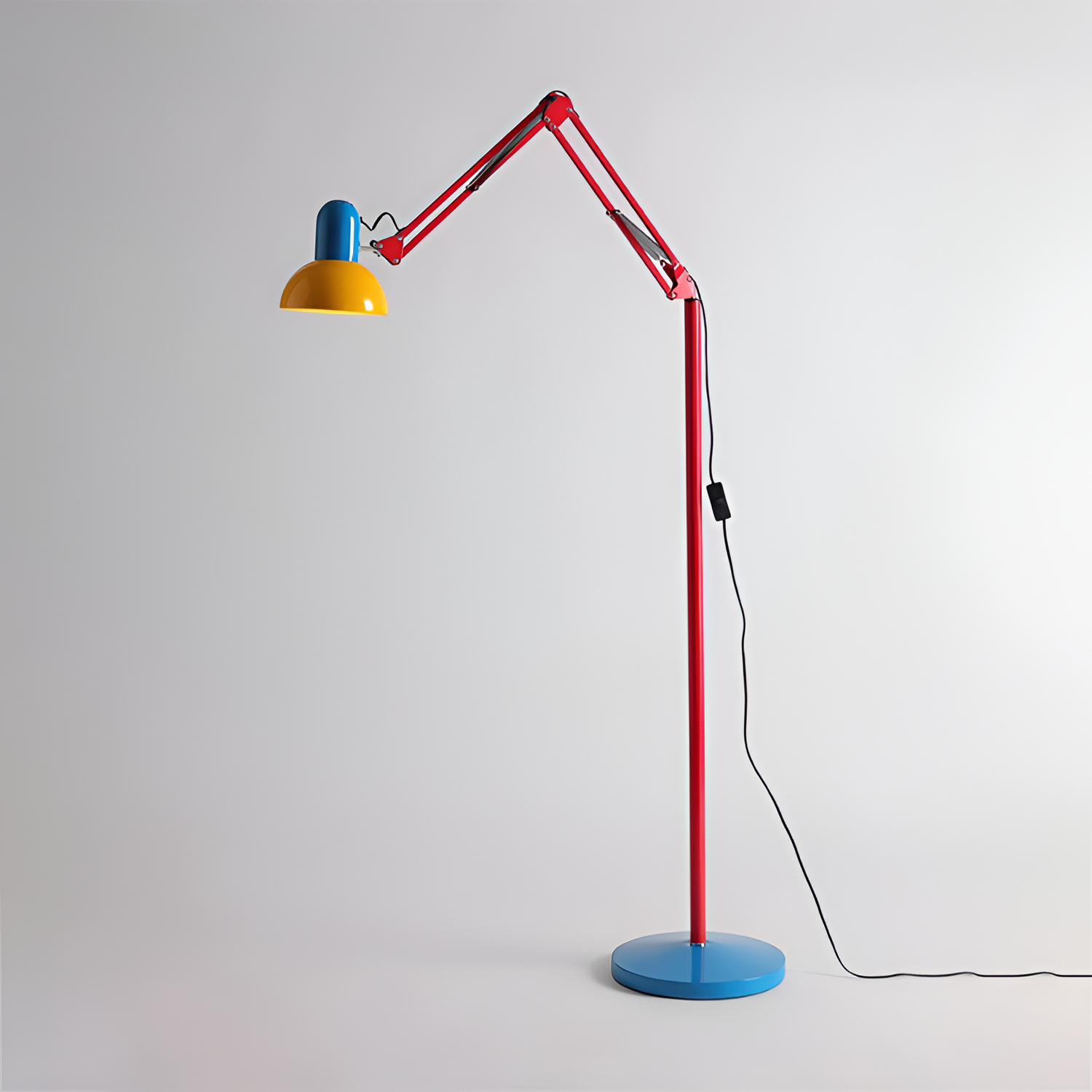 Memphis Industrial gulvlampe med flere arme – justerbar