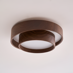 Lagdelt Træ-Effekt Loftslampe - Minimalistisk