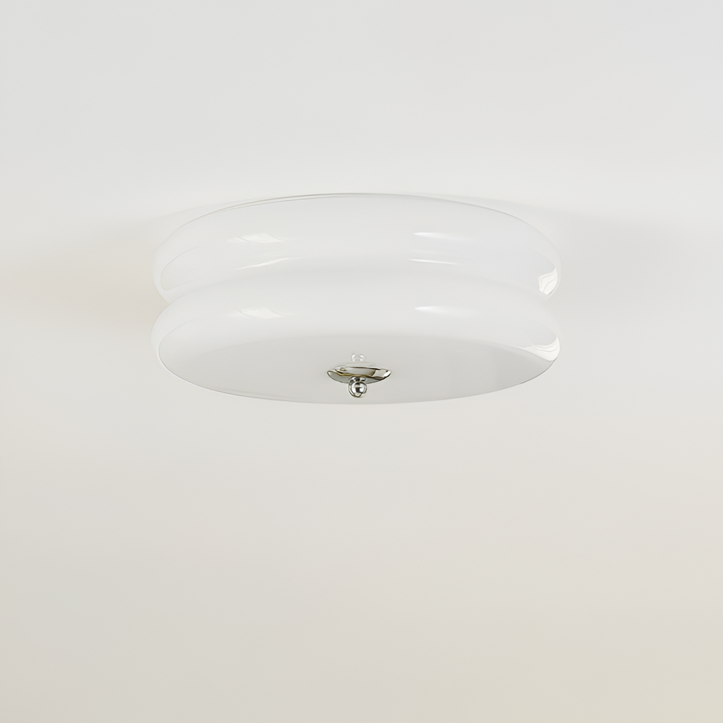 Blanke Loftlampe med Etager - Rundet