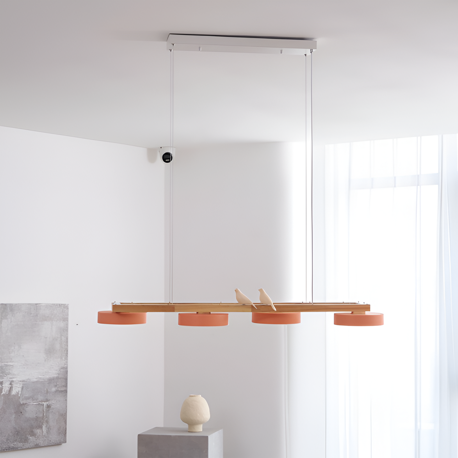 Nordisk Lineær Lysekrone - Minimalistisk