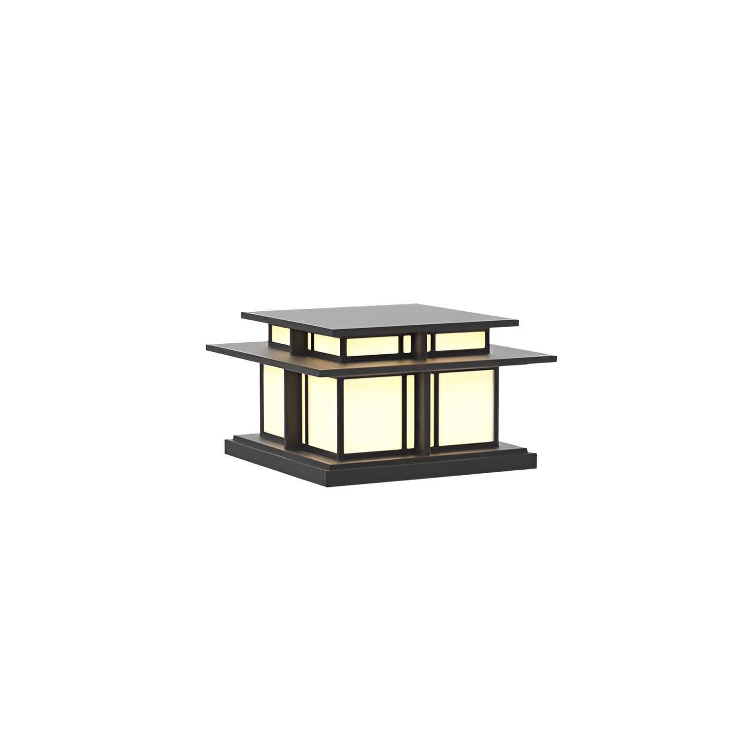 Zen-stil Solcellelampe til Søjle - Minimalistisk