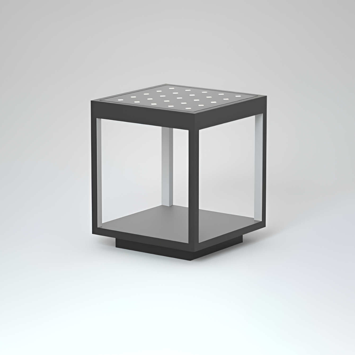Geometrisk Solcellelampe til Udendørsbrug - Minimalistisk