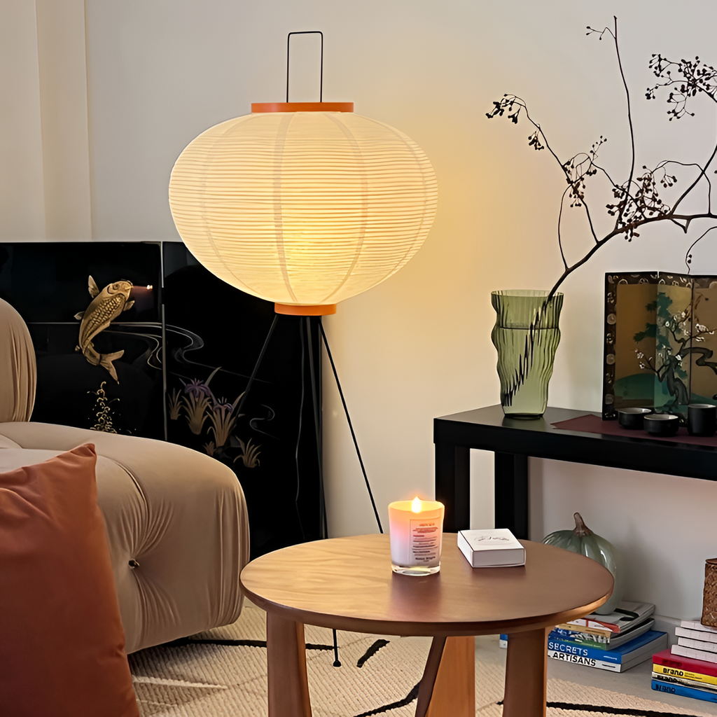 Geometrisk Papirlampe i Washi - Minimalistisk