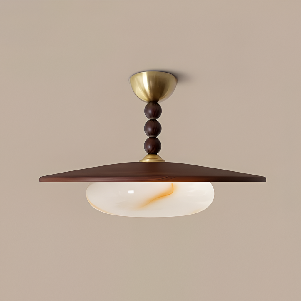 Skulpturel Alabast Loftlampe - Moderne