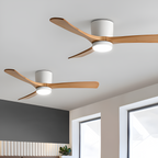 Nordisk Træ Loftsventilatorslampe - Justerbar