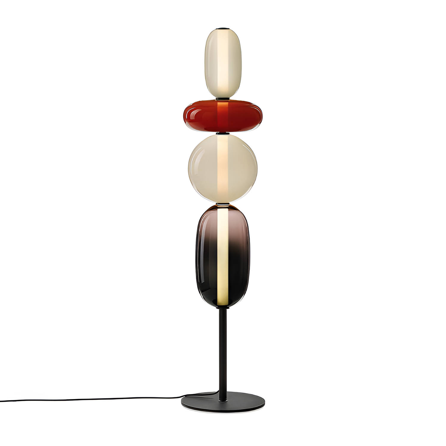 Stablet Geometrisk Glasgulvlampe - Moderne