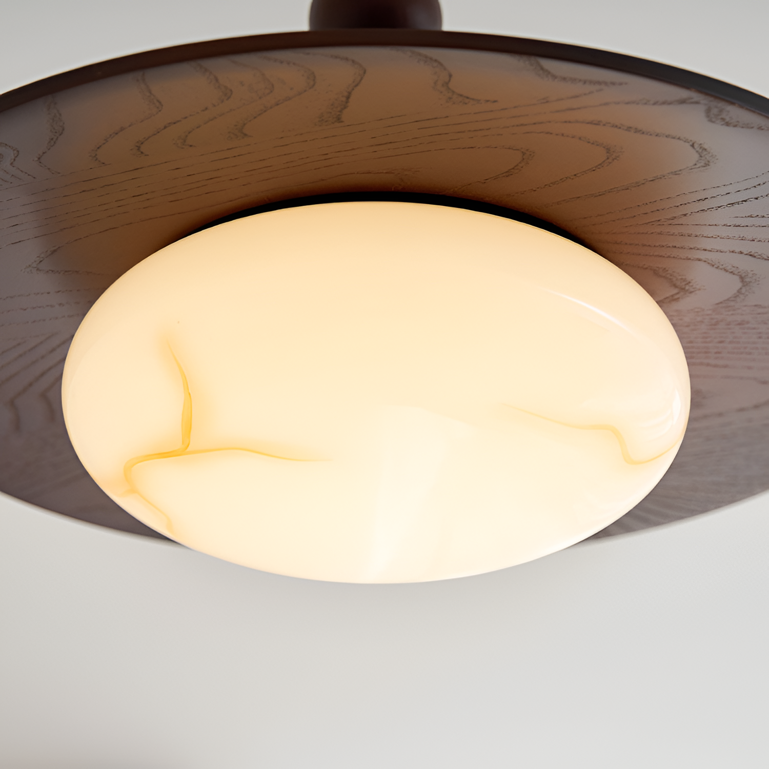 Skulpturel Alabast Loftlampe - Moderne