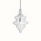 Skulpturel Rillet Glaspendel - Minimalistisk