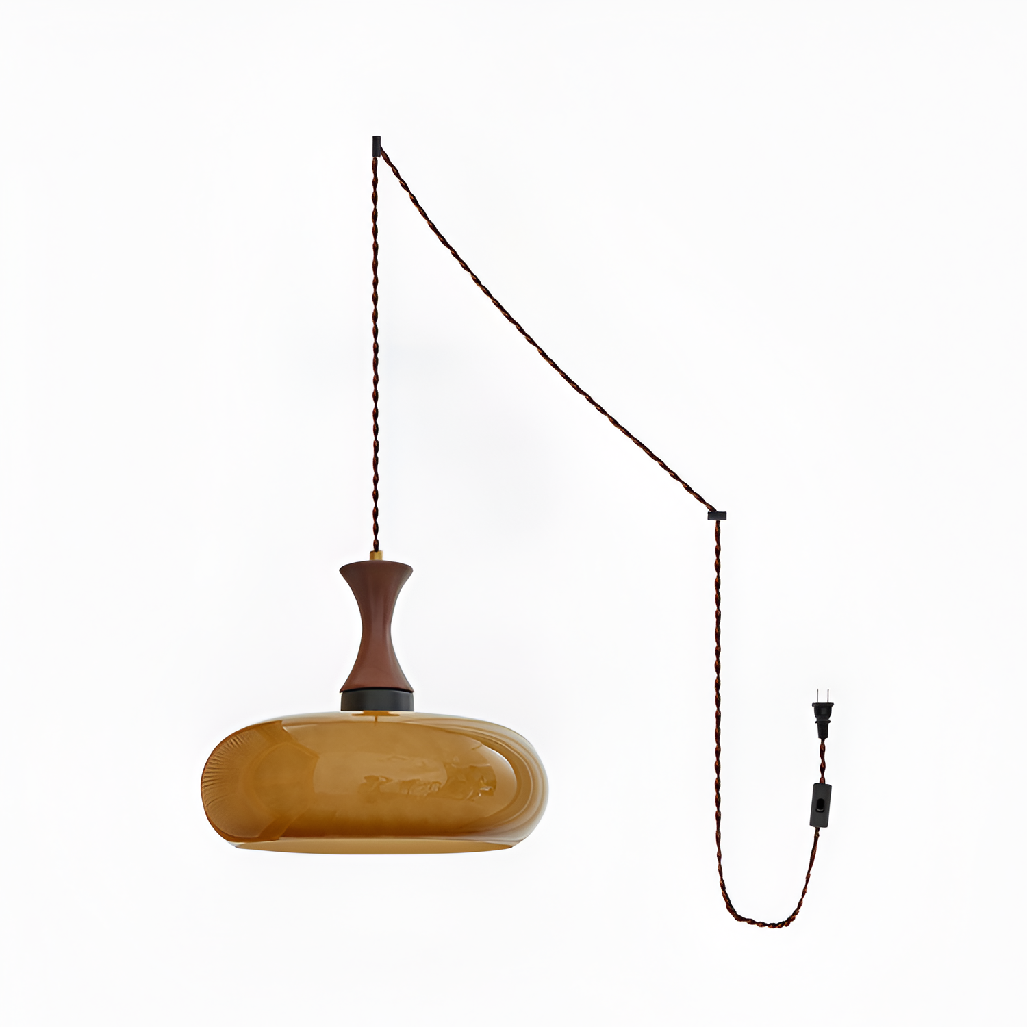 Retro Blankt Pendellampe - Dansk Vintage Stil