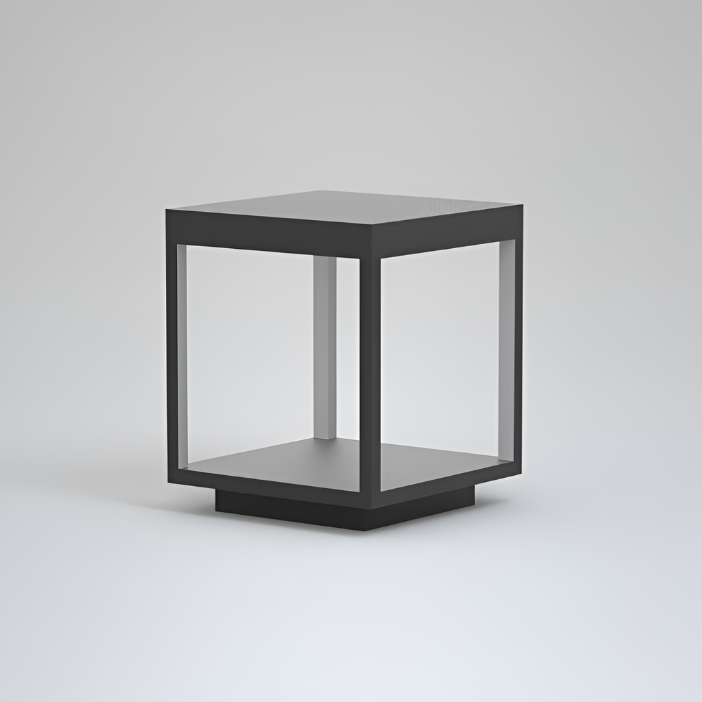 Geometrisk Solcellelampe til Udendørsbrug - Minimalistisk