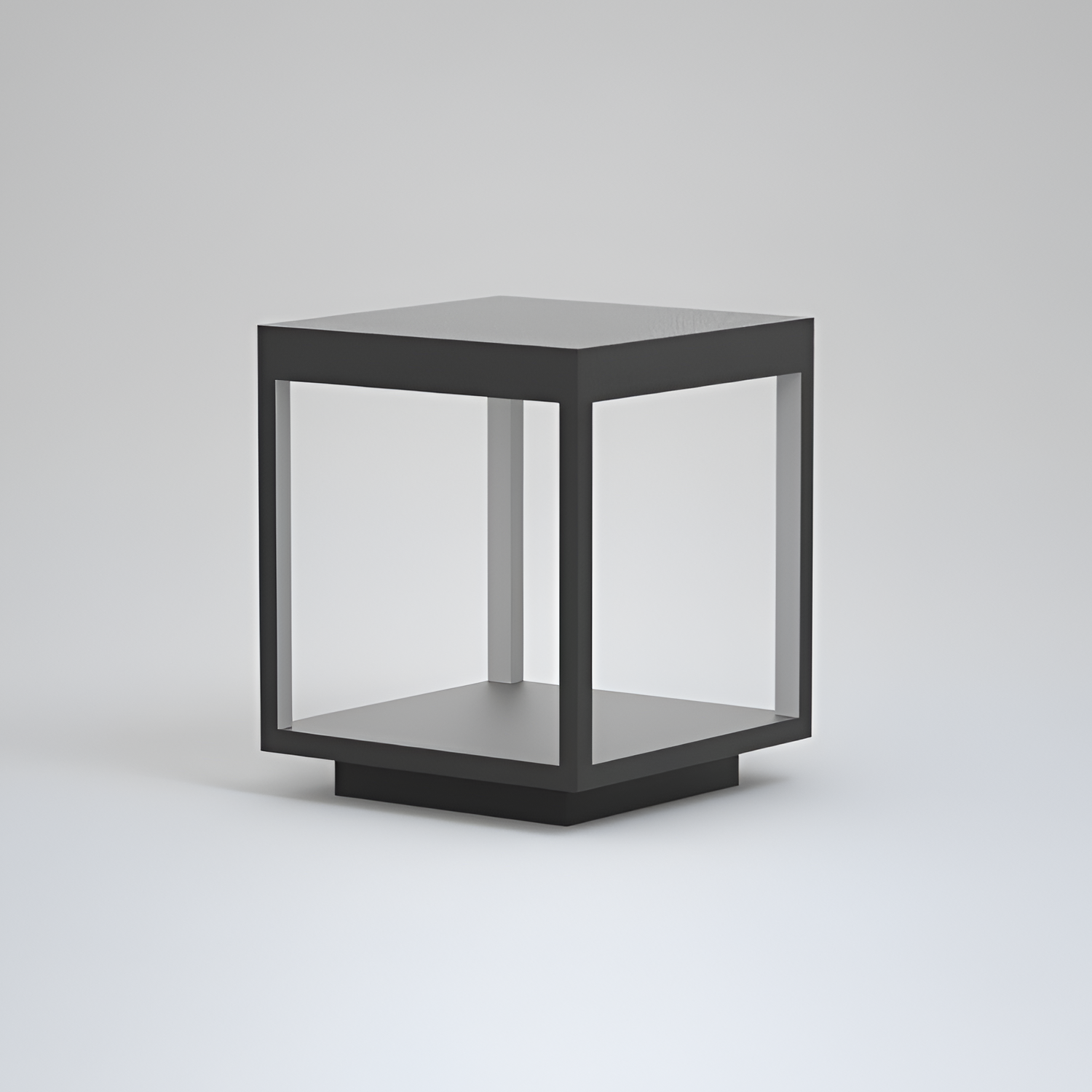 Geometrisk Solcellelampe til Udendørsbrug - Minimalistisk