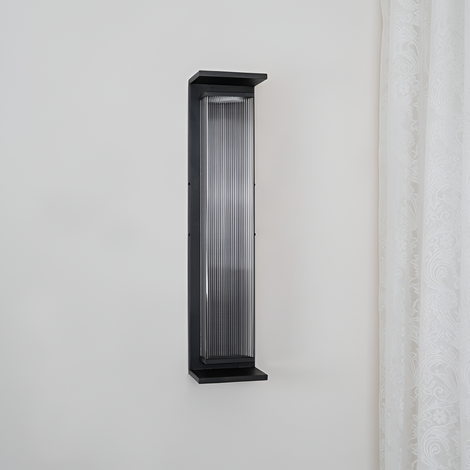 Rillet Lineær Solenergi Væglampe - Minimalistisk