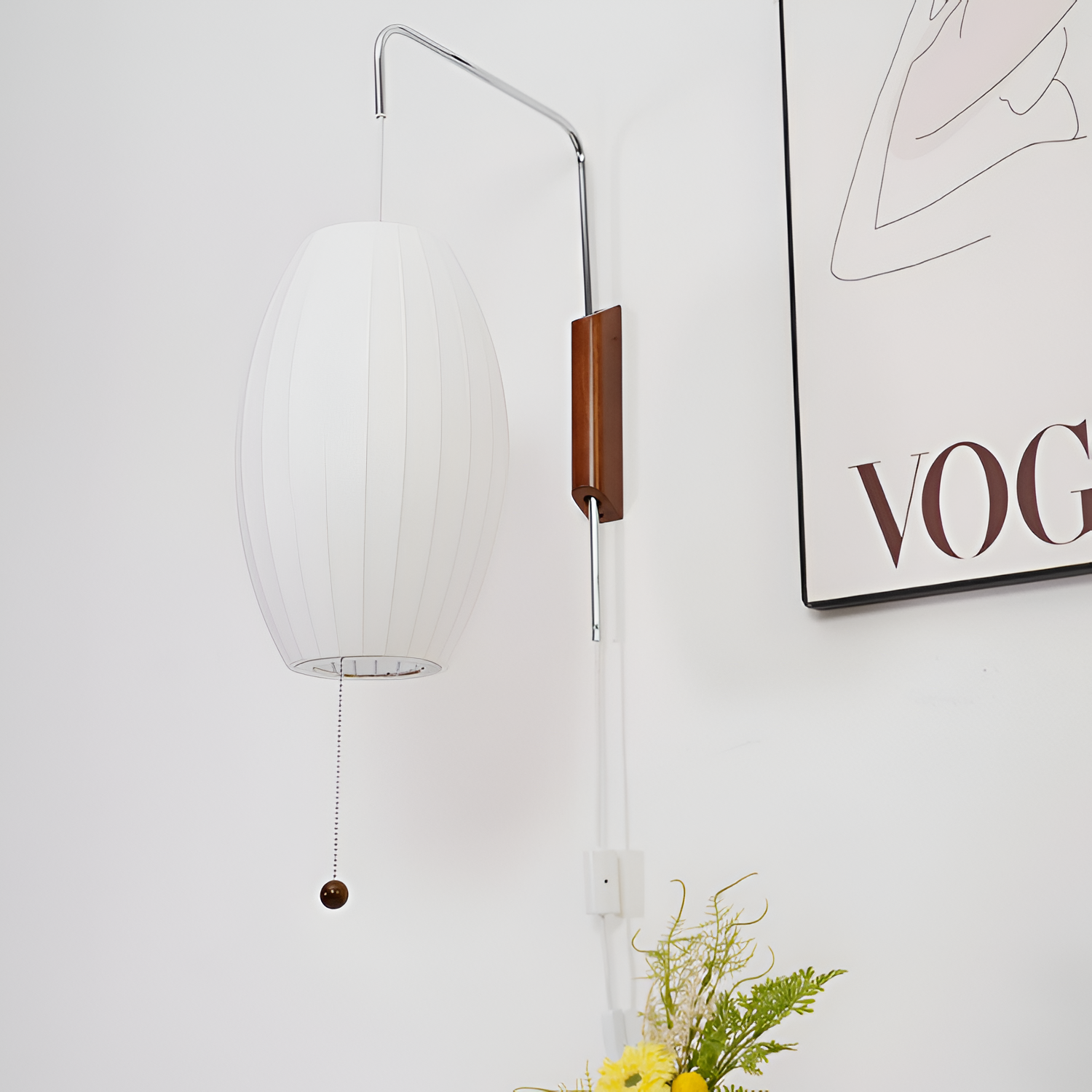 Svingarm Rillet Væglampe - Minimalistisk
