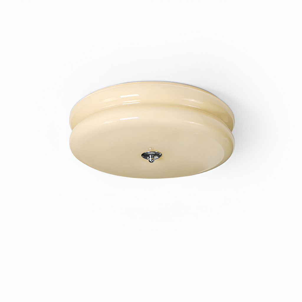 Blanke Loftlampe med Etager - Rundet