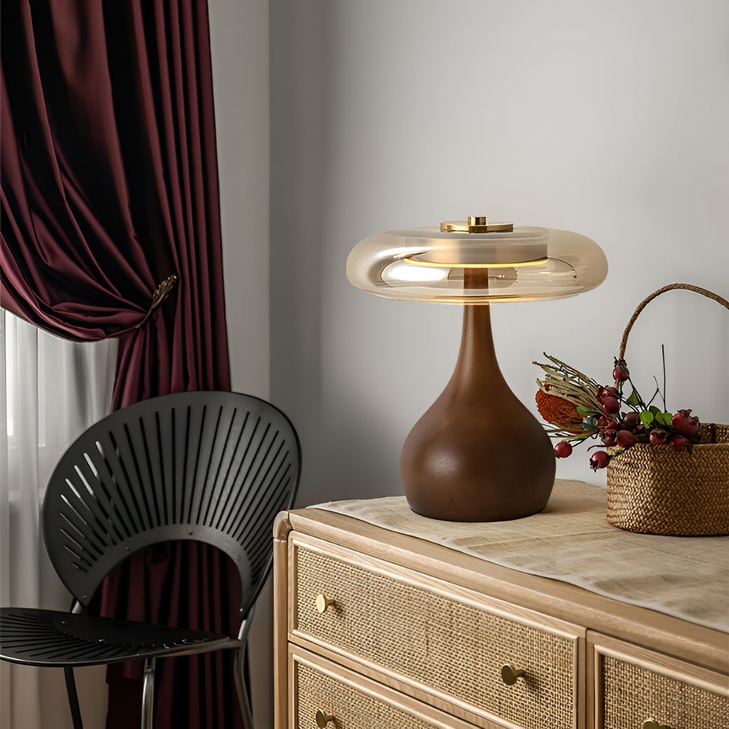 Mid-Century Mushroom Bordlampe - Dæmpbar