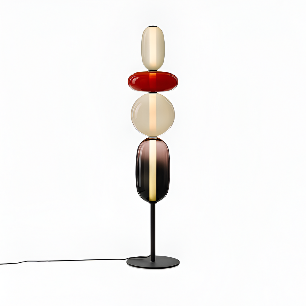 Stablet Geometrisk Glasgulvlampe - Moderne
