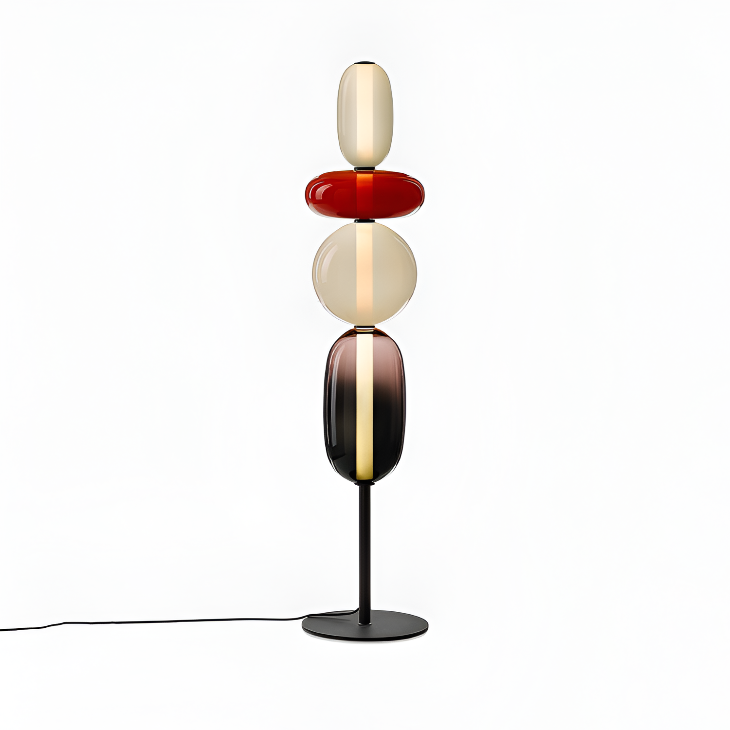 Stablet Geometrisk Glasgulvlampe - Moderne