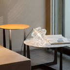 Skulpturel Rillet Glaspendel - Minimalistisk